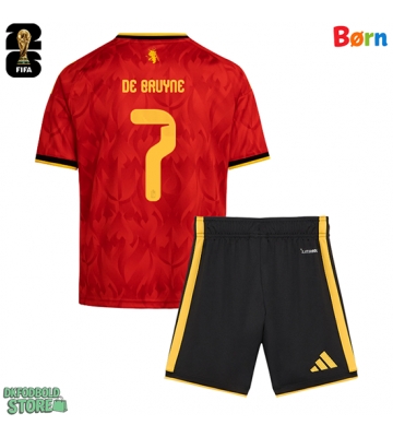 Belgien Kevin De Bruyne #7 Replika Babytøj Hjemmebanesæt Børn VM 2026 Kortærmet (+ Korte bukser)